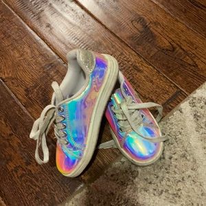 Rainbow girl sneakers size 13